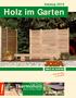 Katalog Holz im Garten. Schutzgebühr 1,50. Neu ab Seite 192: Thermoholz. Edel für Terrasse & Fassade.
