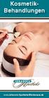 Kosmetik- Behandlungen.