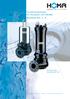 Tauchmotorpumpen für Abwasser und Fäkalien Baureihen MX, V, K