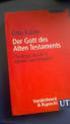 Der Gott des Alten Testaments
