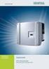 Sunny Mini Central SMC 7000HV Wechselrichter für dreiphasig einspeisende PV-Anlagen