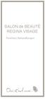 SALON de BEAUTÉ REGINA VISAGE. Preisliste Behandlungen