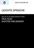 ANSICHTSEXEMPLAR LEICHTE SPRACHE SOLLTE ALLES DENN GEWUSST SEIN? PAUL KLEE DICHTER UND DENKER