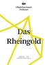Das Rheingold. Freitag, Uhr Samstag, Uhr Elbphilharmonie Hamburg, Großer Saal