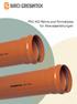 PVC-KG-Rohre und Formstücke für Abwasserleitungen