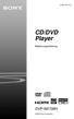 (1) CD/DVD Player. Bedienungsanleitung DVP-NS708H Sony Corporation