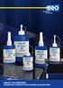 CONLOC UV-Klebstoffe Hochwertige UV-Klebstoffe für die moderne Glasklebetechnik