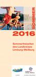 SOMMER. Sommerfreizeiten des Landkreises Limburg Weilburg.