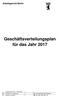 Arbeitsgericht Berlin Geschäftsverteilungsplan für das Jahr 2017