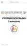 Prüfungsordnung Taekwondo 1. PRÜFUNGSORDNUNG Taekwondo