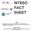 INTESO Fact Sheet. INTESO FACT SHeet. Komponenten der Untersuchung sozialräumlicher Geflüchteten- und Integrationsarbeit