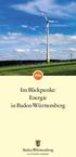 Im Blickpunkt: Energie in Baden-Württemberg