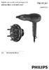 Hairdryer. Register your product and get support at  HP4997/22. Benutzerhandbuch