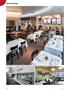 Interior Design Das Restaurant mit rund 90 Plätzen wird durch unterschiedliche Deckenleuchten sowie einzelne Säulen in zwei Bereiche unterteilt.