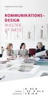 CAMPUS GESTALTUNG KOMMUNIKATIONS DESIGN MASTER OF ARTS