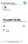 Prolactin ELISA Enzyme immunoassay for the quantitative measurement of Prolactin in serum
