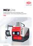 MCU Line. Multifunctional five-axis machining center Multifunktions -Fünf-Achsen Bearbeitungszenter.
