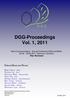 DGG-Proceedings Vol. 1, 2011