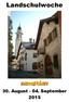 Landschulwoche. 30. August September