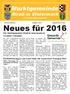 Neues für 2016 Die Marktgemeinde Straß in Steiermark ist Gesunde Gemeinde.