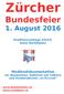 Zürcher Bundesfeier 1. August 2016