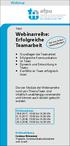 Webinarreihe: Erfolgreiche Teamarbeit