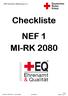 Checkliste NEF 1 MI-RK 2080