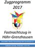 Zugprogramm Fastnachtszug in Höhr-Grenzhausen. Veranstalter: Komitee Fastnachtszug Höhr-Grenzhausen e.v.