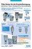 Filter-Serien für die Druckluftreinigung Abscheidung von Wasser, Fremdkörpern/Öl und Geruchsbeseitigung