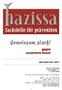 Jahresbericht Verein Hazissa Kettengasse 3/2 A 8010 Graz. Für den Inhalt verantwortlich: Mag. a Yvonne Seidler