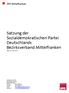 Satzung der Sozialdemokratischen Partei Deutschlands Bezirksverband Mittelfranken