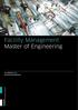 Facility Management Master of Engineering