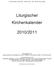 Liturgischer Kirchenkalender 2010/2011