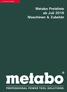 + the swiss edition. Metabo Preisliste ab Juli 2016 Maschinen & Zubehör