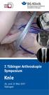 7. Tübinger Arthroskopie Symposium Knie