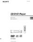 (1) CD/DVD Player. Mode d emploi. Bedienungsanleitung DVP-S525D by Sony Corporation