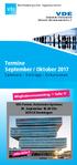 Termine September / Oktober 2017 Seminare - Vorträge - Exkursionen