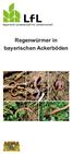 Regenwürmer in bayerischen Ackerböden