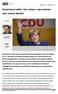 Deutschland wählt: Vier weitere Jahre Merkel aber welche Merkel?