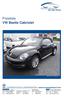 Preisliste VW Beetle Cabriolet