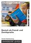 STUDIENFÜHRER MASTER OF ARTS. Deutsch als Fremd- und Zweitsprache. Zentrale Studienberatung