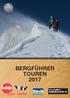 BERGFÜHRER TOUREN 2017