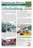 Schulanfang 2016 GEMEINSAME ZEITUNG. Einladung zum 40-jährigen Schulabschluss