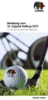 Einladung zum 13. Caparol Golfcup Juli 2017 im Golf Club Wiesensee