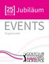 Jubiläum EVENTS. Programmheft