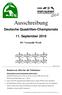 Ausschreibung. Deutsche Quadrillen-Championate. 11. September RV Versmold/ Westf. Bundesweit offen für alle Teilnehmer