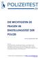 DIE WICHTIGSTEN 20 FRAGEN IM EINSTELLUNGSTEST DER POLIZEI