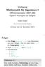 Vorlesung Mathematik für Ingenieure I (Wintersemester 2007/08)