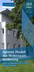 Aalener Modell zur Wohnraumförderung