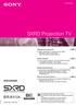 SXRD Projection TV KDS-55A2000. Operating Instructions. Mode d emploi. Bedienungsanleitung. Manual de instrucciones (1)